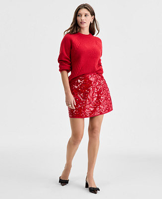 Women's Sequin Mini Skirt, Macy's Exclusive | Macy's