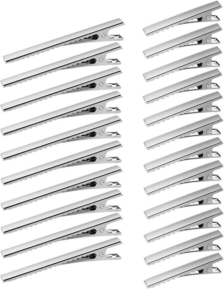 100 Pcs Silver Alligator Hair Clips, 3 Inch and 1.6 Inch Metal Hairdressing Salon Hair Grip Flat ... | Amazon (CA)