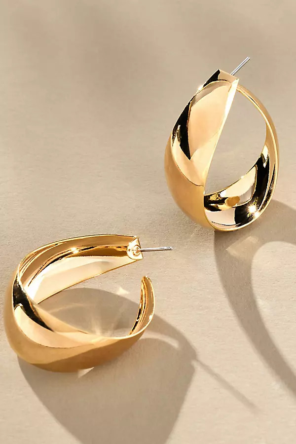 Twisted Hoop Earrings | Anthropologie (US)