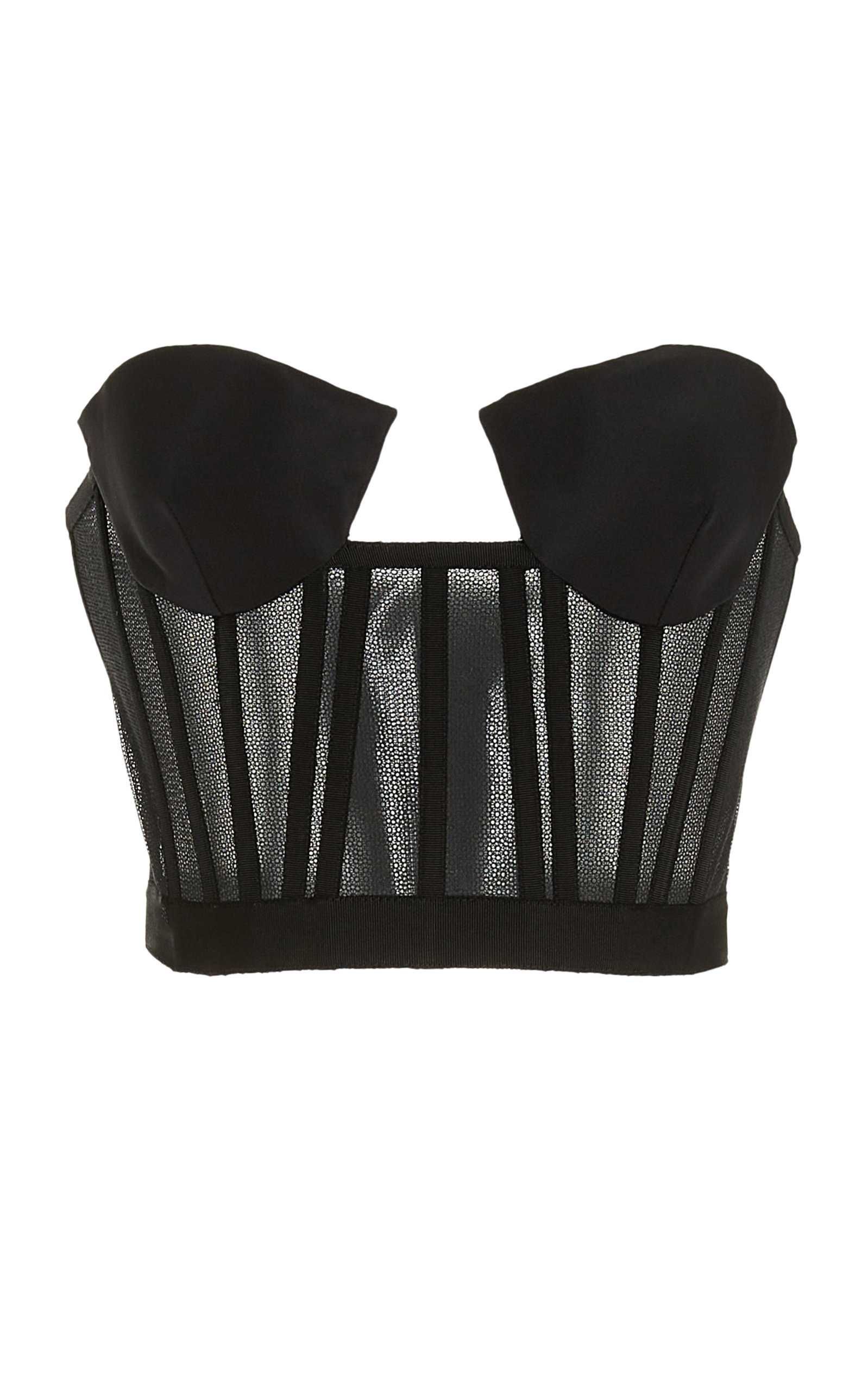 Strapless Bustier Silk Cropped Top | Moda Operandi (Global)