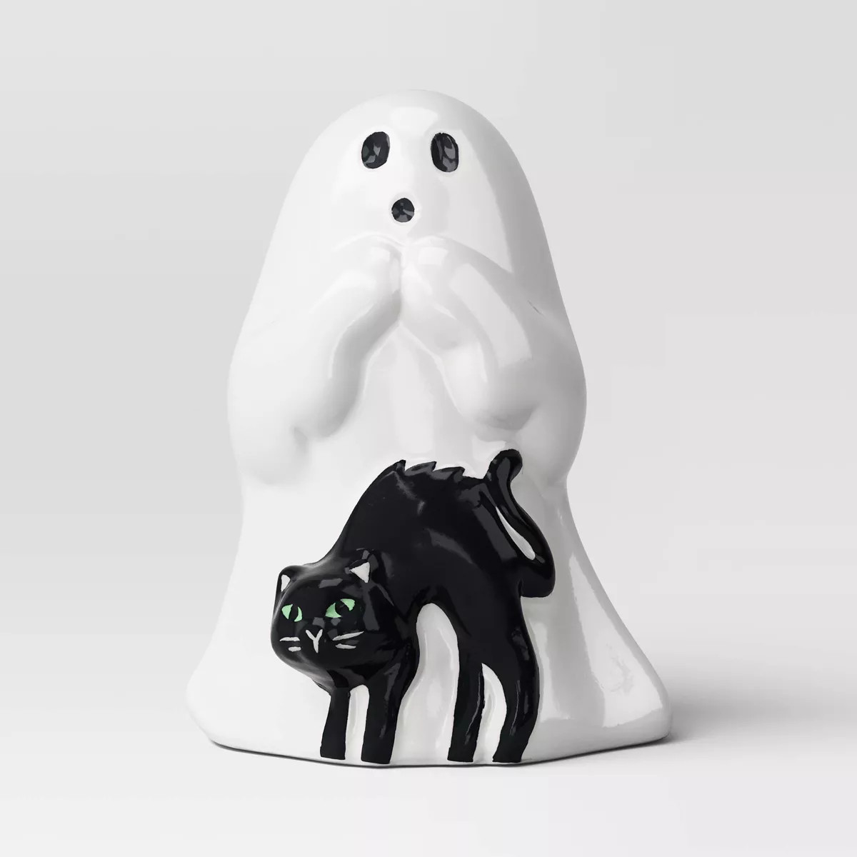 Ghost with Cat Ceramic Character Decorative Sculpture - Hyde and EEK! Boutique™ Off-White | Target