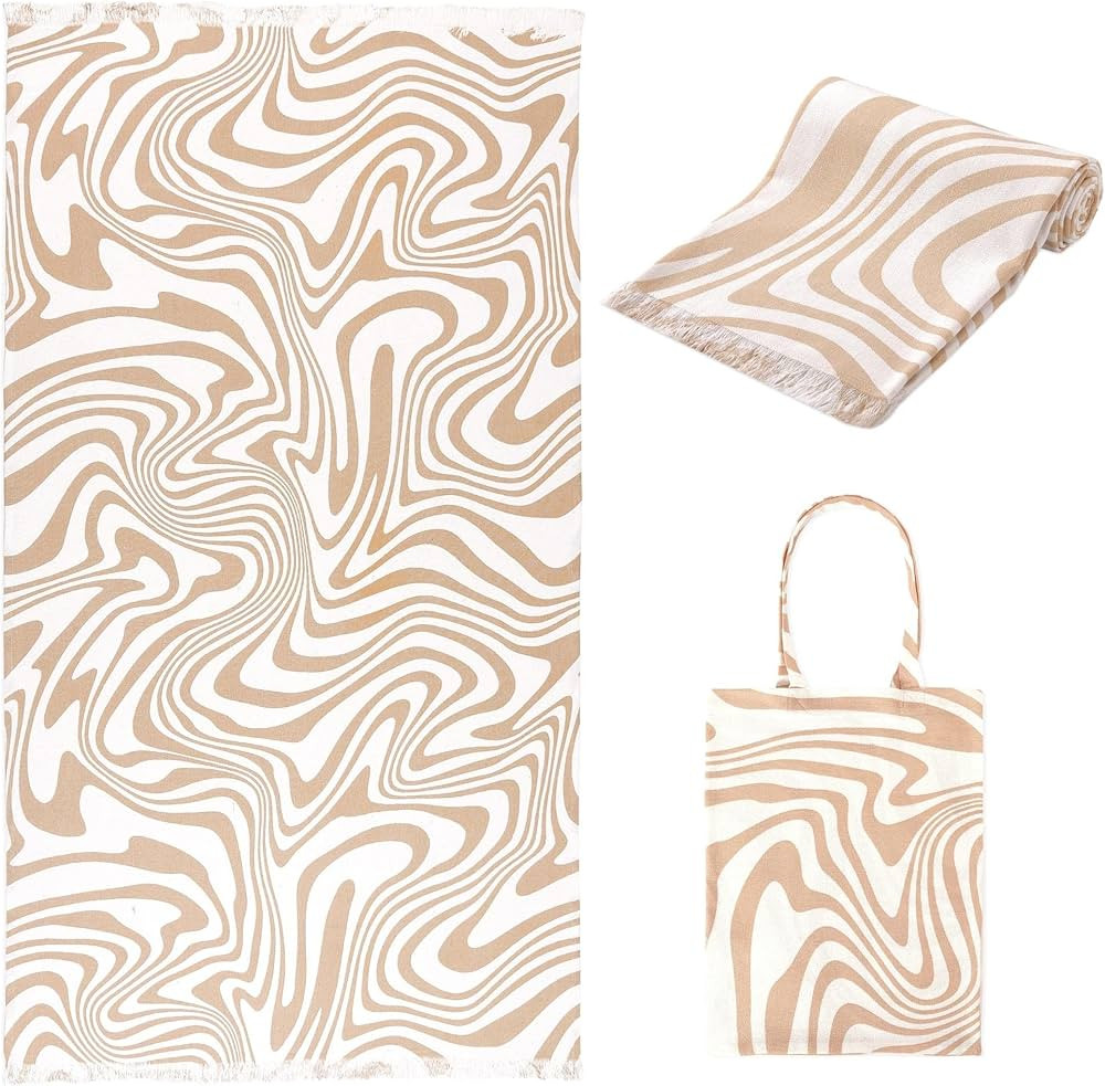 Folkulture Turkish Beach Towel for Adults with Beach Bag 40" x 72" Bath Towels, Beach Blanket or ... | Amazon (US)