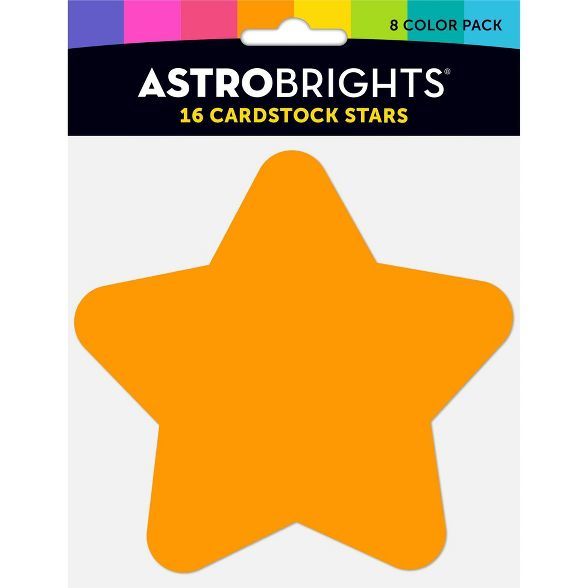 Astrobrights 16pk Cardstock Stars - 8 Colors | Target