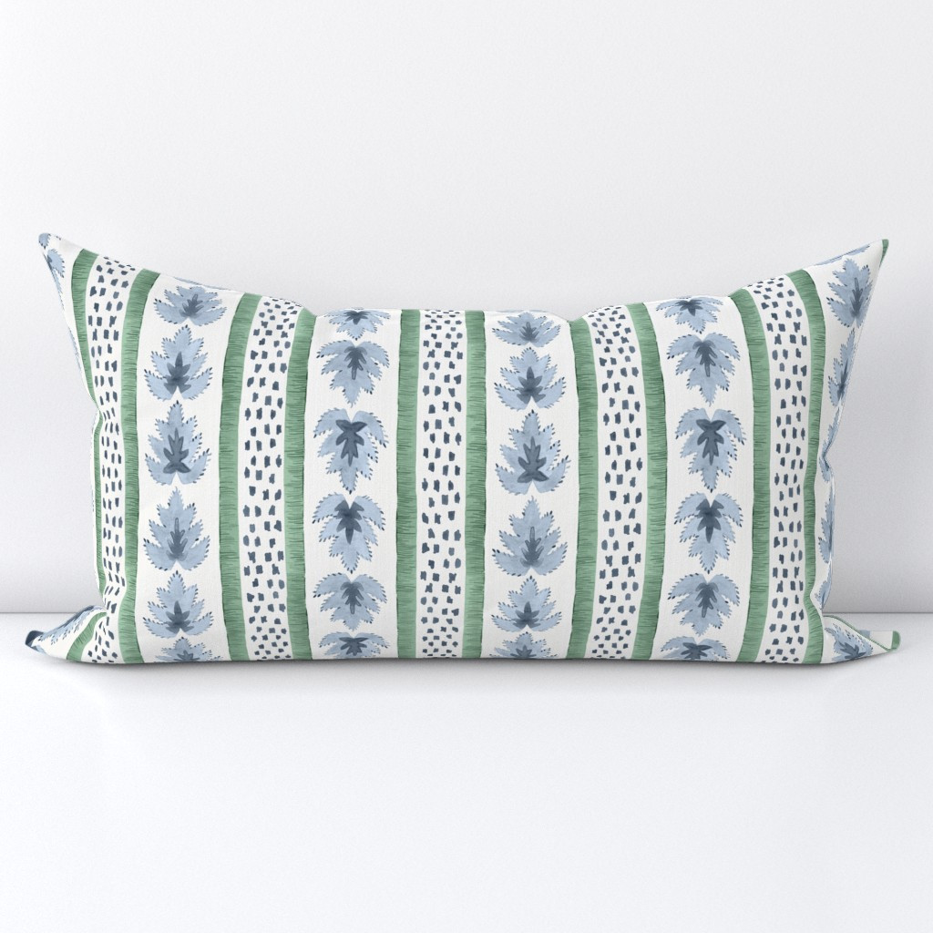 147James Stripe Indigo and Quiet Blue  Lumbar Throw Pillow Cover bydanika_herrick | Spoonflower