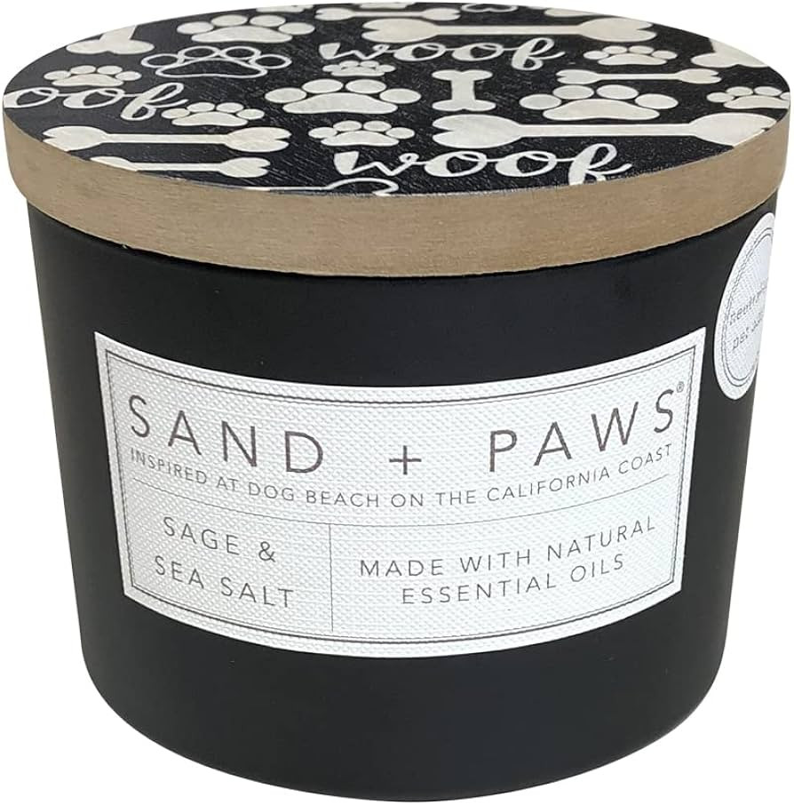 Sand + Paws Scented Candle - Sage & Sea Salt - Additional Scents and Sizes \u2013Luxurious Air Fr... | Amazon (US)