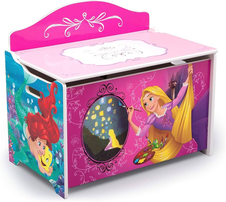 Delta Children Deluxe Toy Box, Greenguard Gold Certified, Disney Princess | Amazon (US)