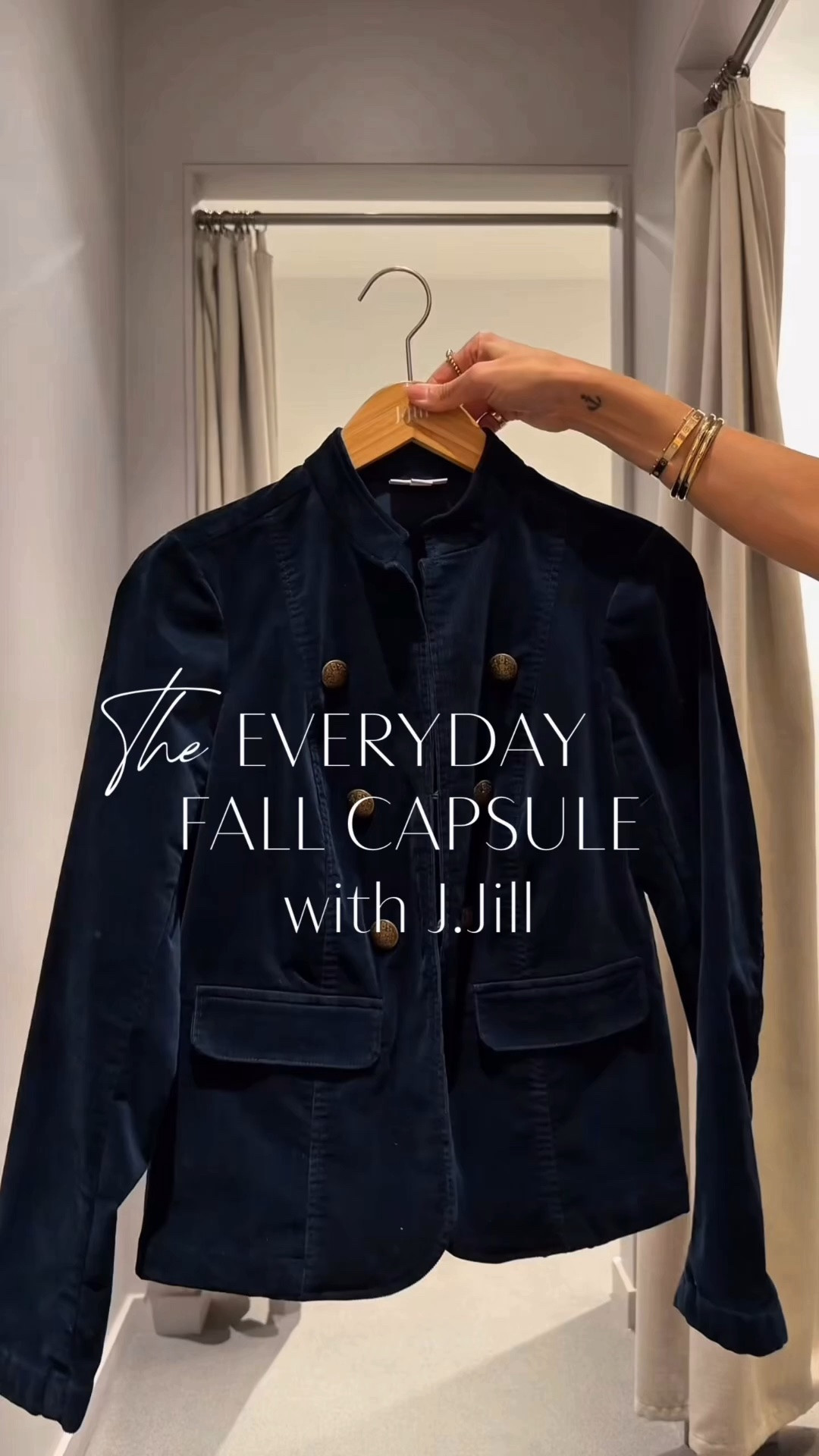 Your @jjillstyle fall capsule: loading. Everything you need, nothing you don’t. Nine great pieces. Three tops, three bottoms, three layers in this seasons colors and textures that add interest! #JJillPartner
