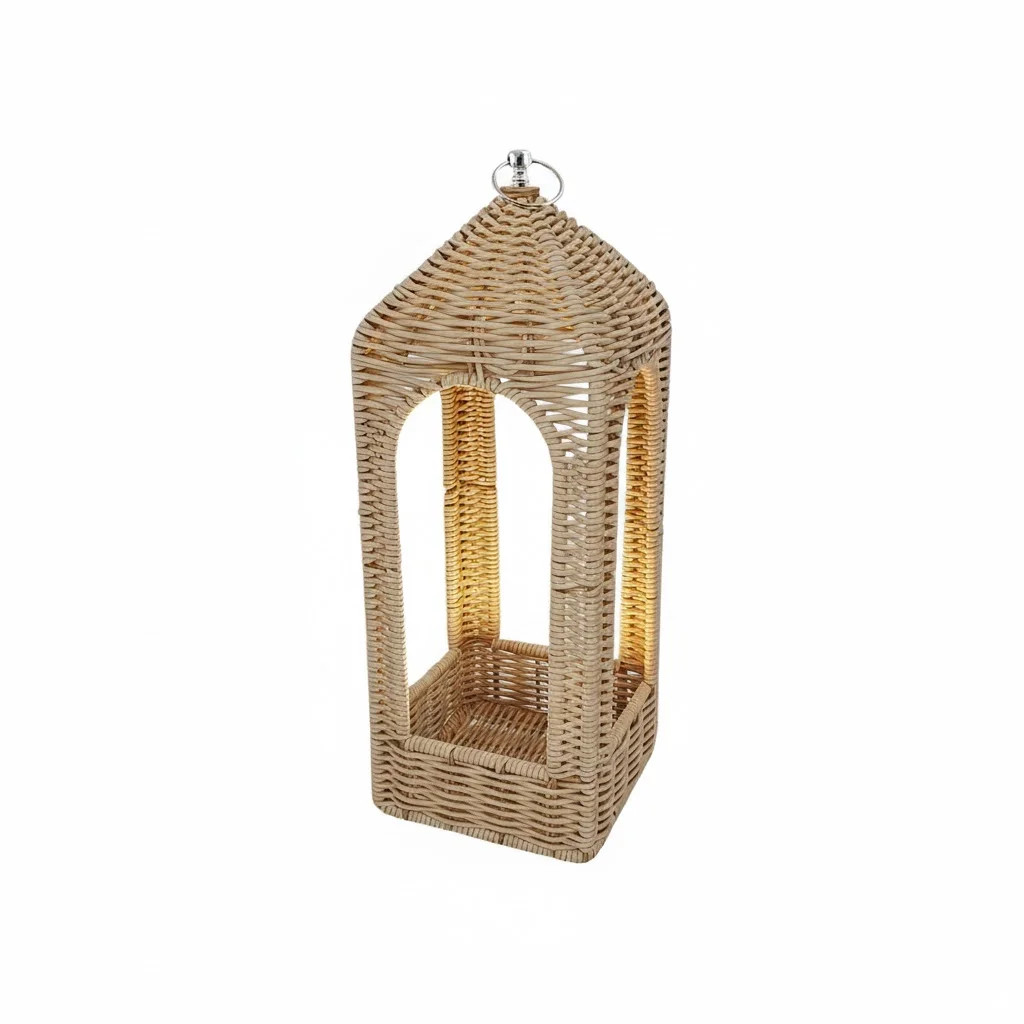 EVAMOKE 13.8" Woven Decorative Lantern with Handle, Rattan Pagoda-Style Candle Holder for LED Tea... | Walmart (US)