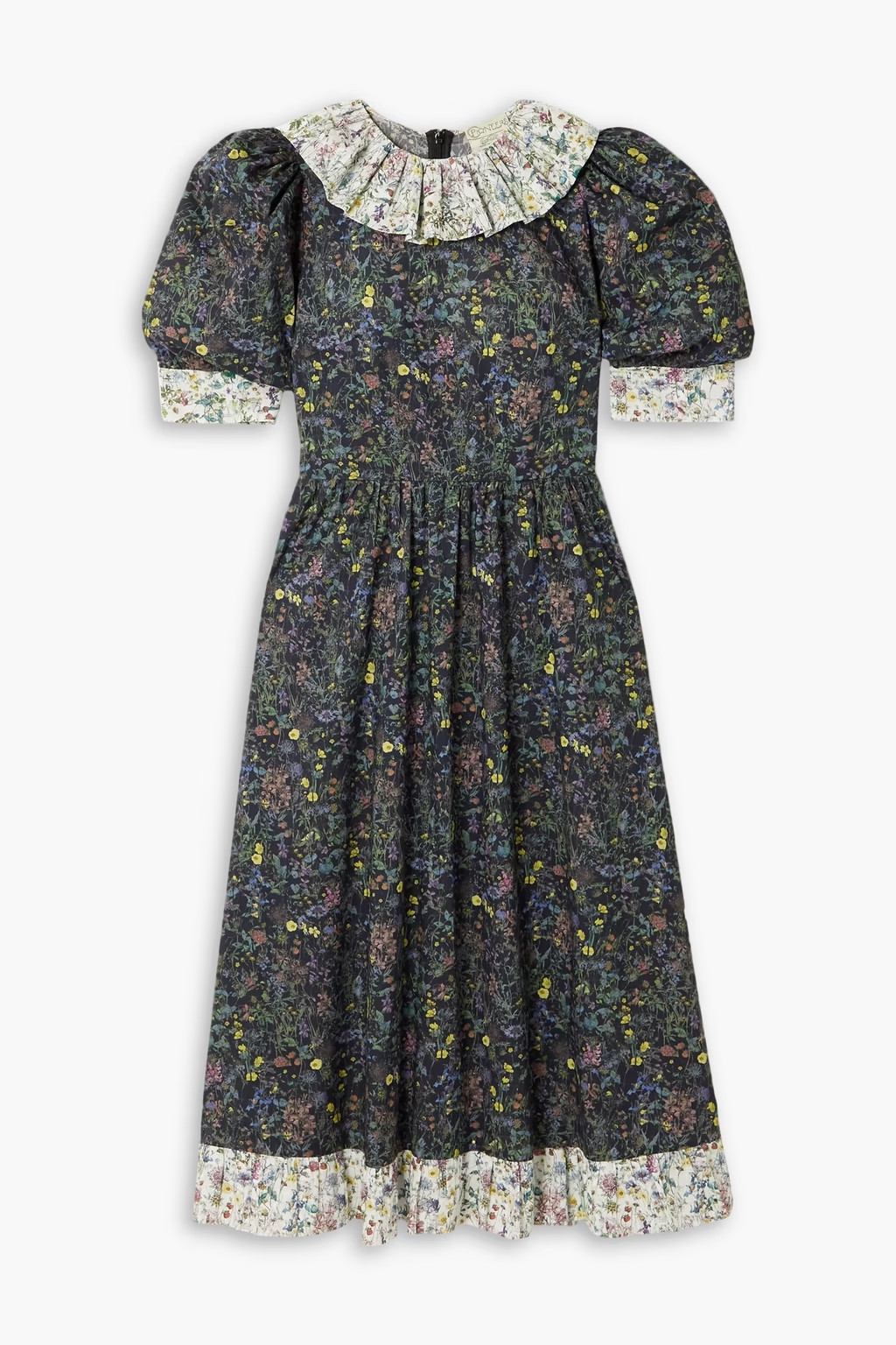 Claudette ruffled floral-print cotton midi dress | The Outnet (US and CA)