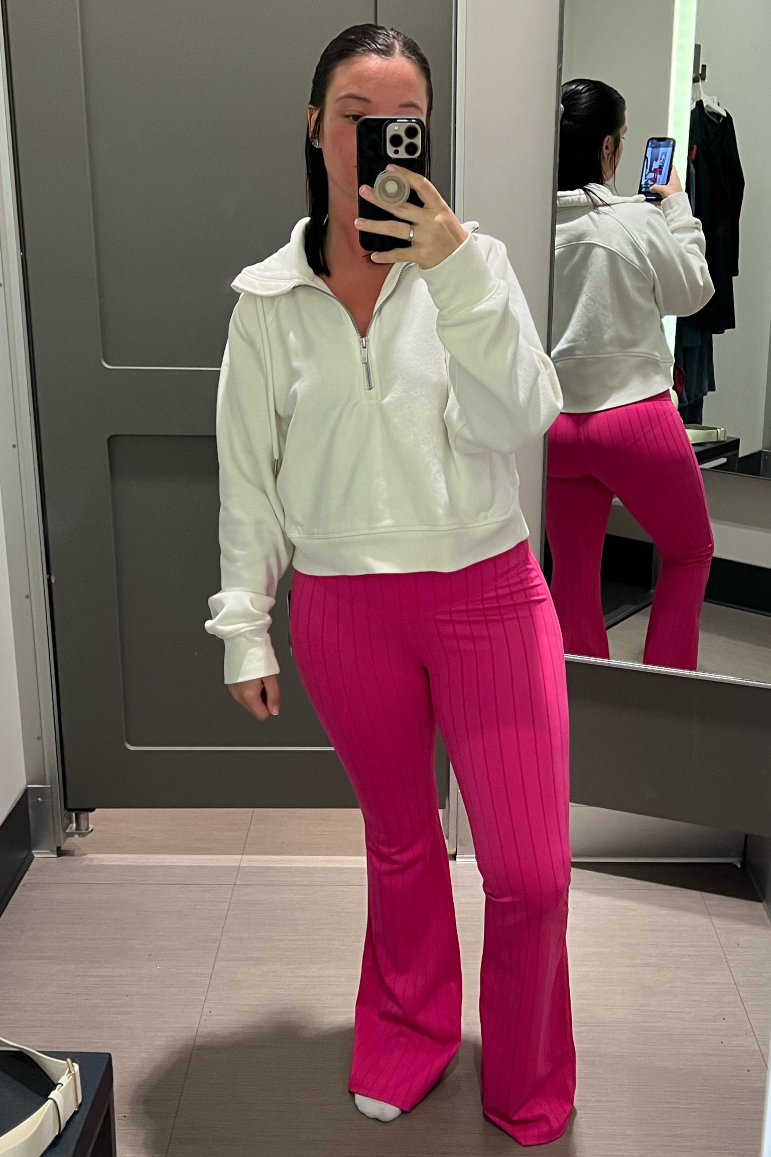 Pink workout flared leggings from target 

#LTKfitness #LTKstyletip #LTKtravel
