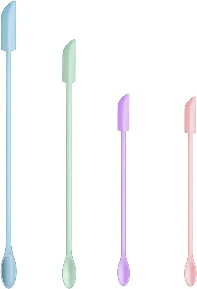 4 Pcs Silicone Spatula Set Mini Jar Scraper Small Silicone Spatula Makeup Spatula Mini Spatula Lo... | Amazon (US)