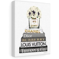 Gold, Grey, Black, Fashion, Fashion Books, Flowers, Poppies, Grey Flowers, Make Up, Dressing Room, V | Etsy (US)