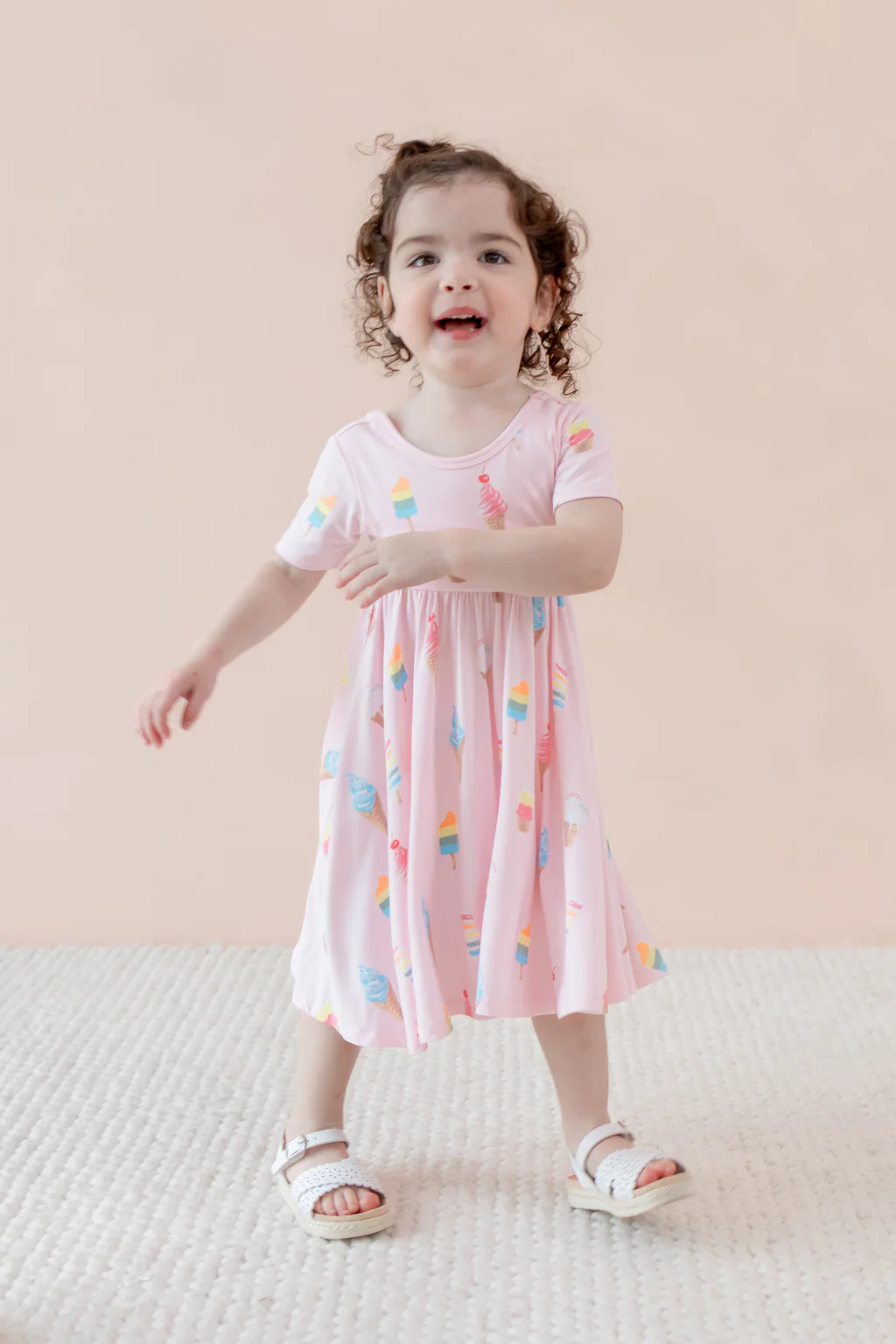 Twirl Dress in Sakura Ice Cream | Kyte Baby