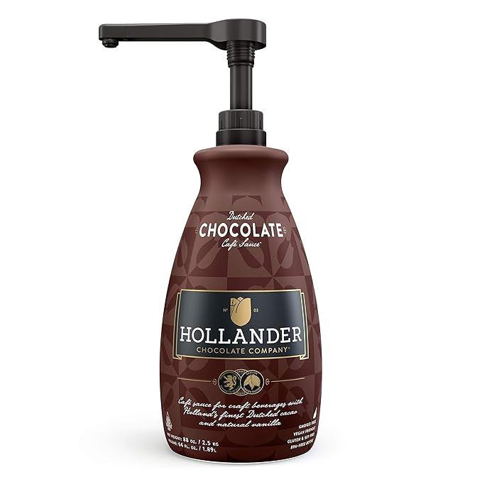 Dutched Chocolate Café Sauce™ by Hollander Chocolate Co. | Perfect for the Professional or Hom... | Amazon (US)