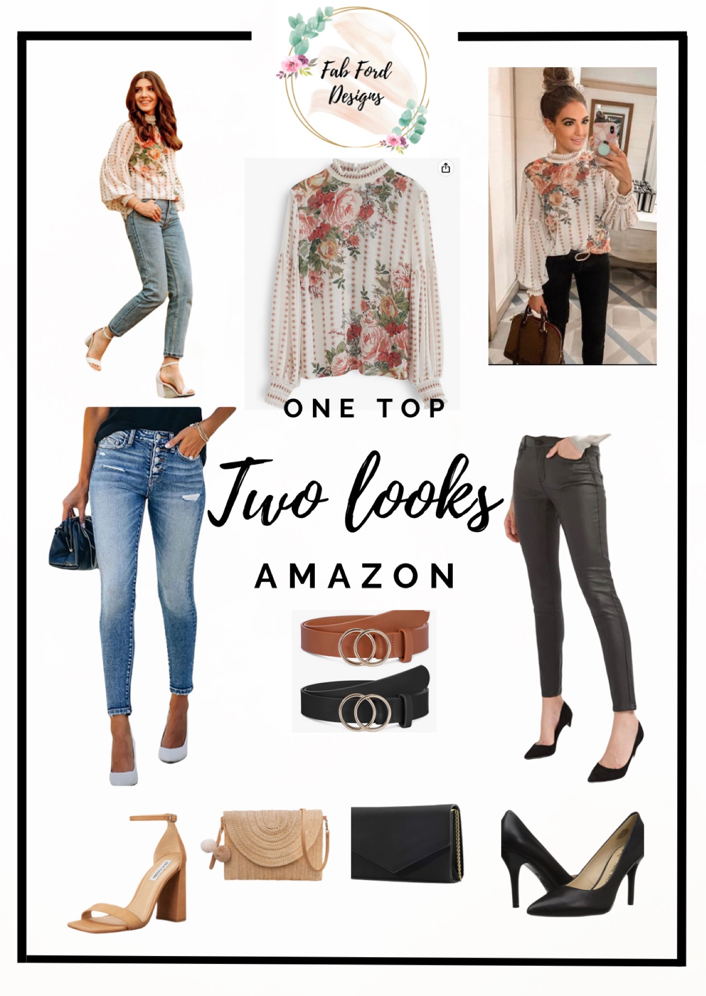 I love a good versatile piece of clothing and this blouse is it!! So elegant and two super fun ways to style it!! #floral #edgy #elegant 

#LTKstyletip #LTKunder50