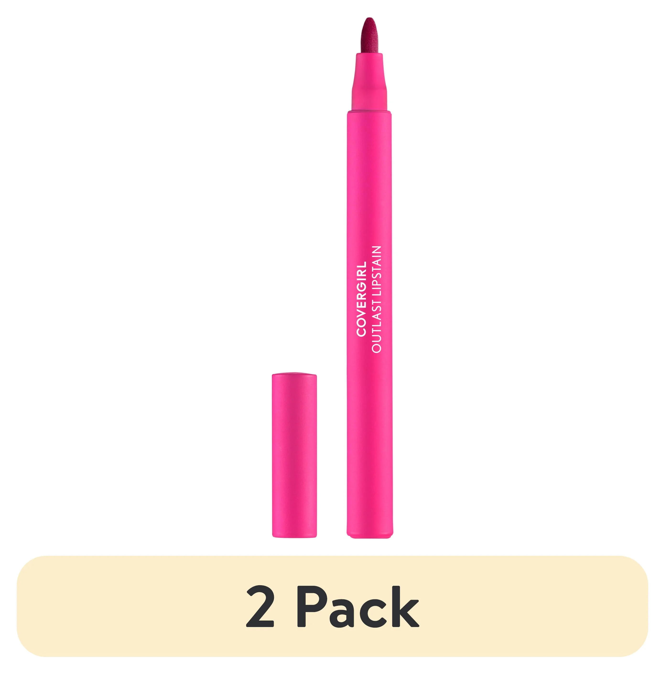(2 pack) COVERGIRL Outlast Lipstain, Epic 15, Pink, 0.05 fl oz - Walmart.com | Walmart (US)