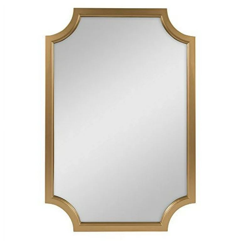 Uniek Kate And Laurel Hogan Framed Scalloped Mirror, 36"H x 24"W x 1"D,. Gold | Walmart (US)