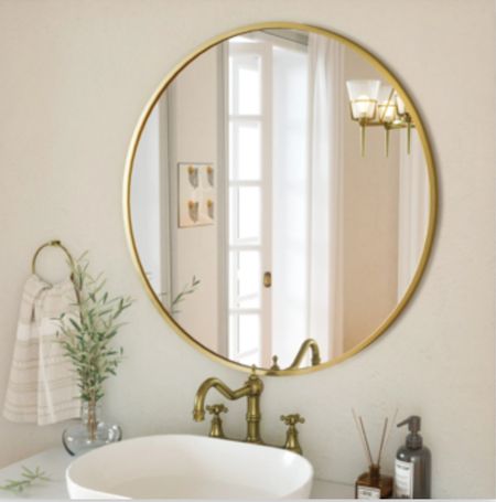 BEAUTYPEAK 20" Wall Mirror Bathroom Mirror Wall Mounted Round Mirror, Gold
Now $29.80
(You save $39.20- was $69.00)



#LTKfindsunder50 #LTKsalealert #LTKhome