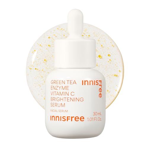 innisfree Green Tea Enzyme Vitamin C Brightening Serum for Dark Spot Fading, Korean Face Serum for Glow | Amazon (US)