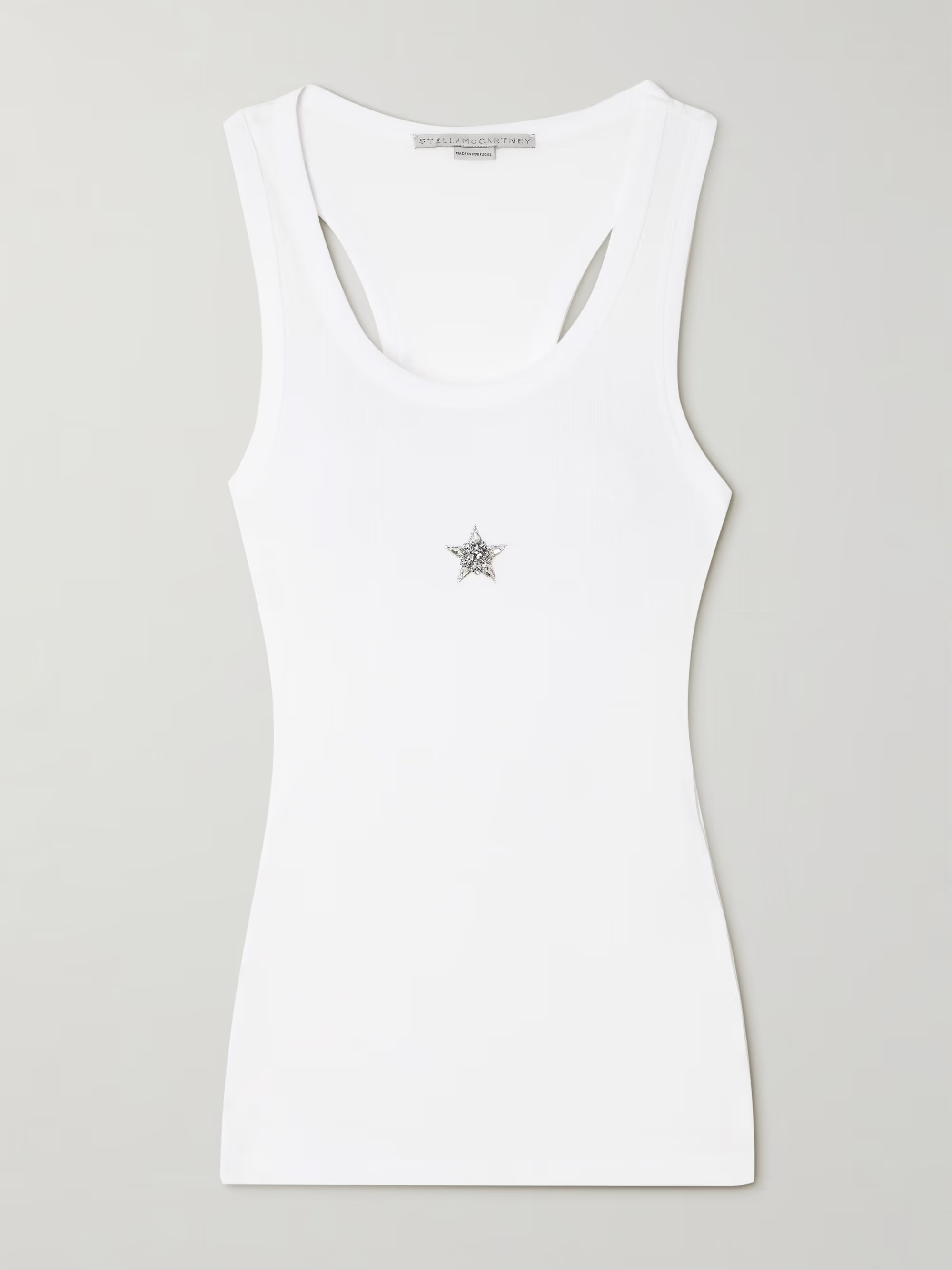 Crystal-embellished Lyocell and cotton-blend tank | NET-A-PORTER (UK & EU)