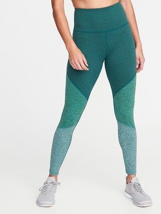 High-Rise Elevate Color-Block Melange Leggings for Women | Old Navy US