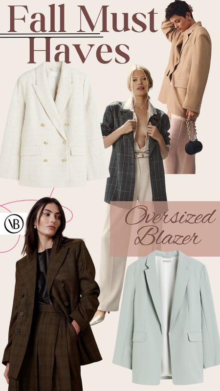 Vane Berlin oversized blazers favorites. Perfect for adding a chic and effortless touch to any fall outfit. 
H&M oversized blazer, Anthropologie oversized blazer. 

#LTKstyletip #LTKSeasonal