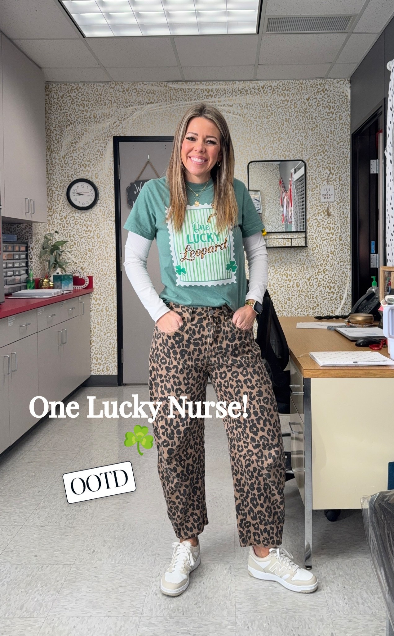 Put the scrubs away for the day 🍀

The staff had fun with these shirts today… and no one got pinched.
#LTKOOTD #nurselife #LTKgrwm #nursestyle