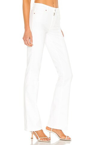 High Rise Manhattan Boot Jean in Crisp White | Revolve Clothing (Global)