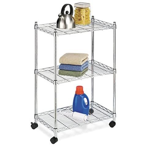 Whitmor Supreme Laundry Cart and Versatile Storage Solution - Chrome | Amazon (US)