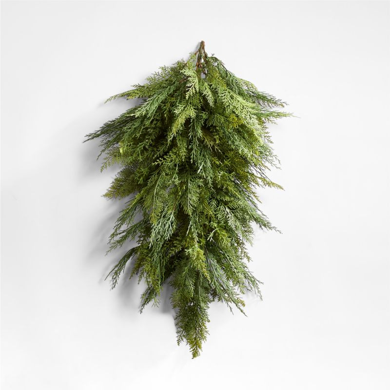 Faux Cypress Door Swag 27" + Reviews | Crate & Barrel | Crate & Barrel