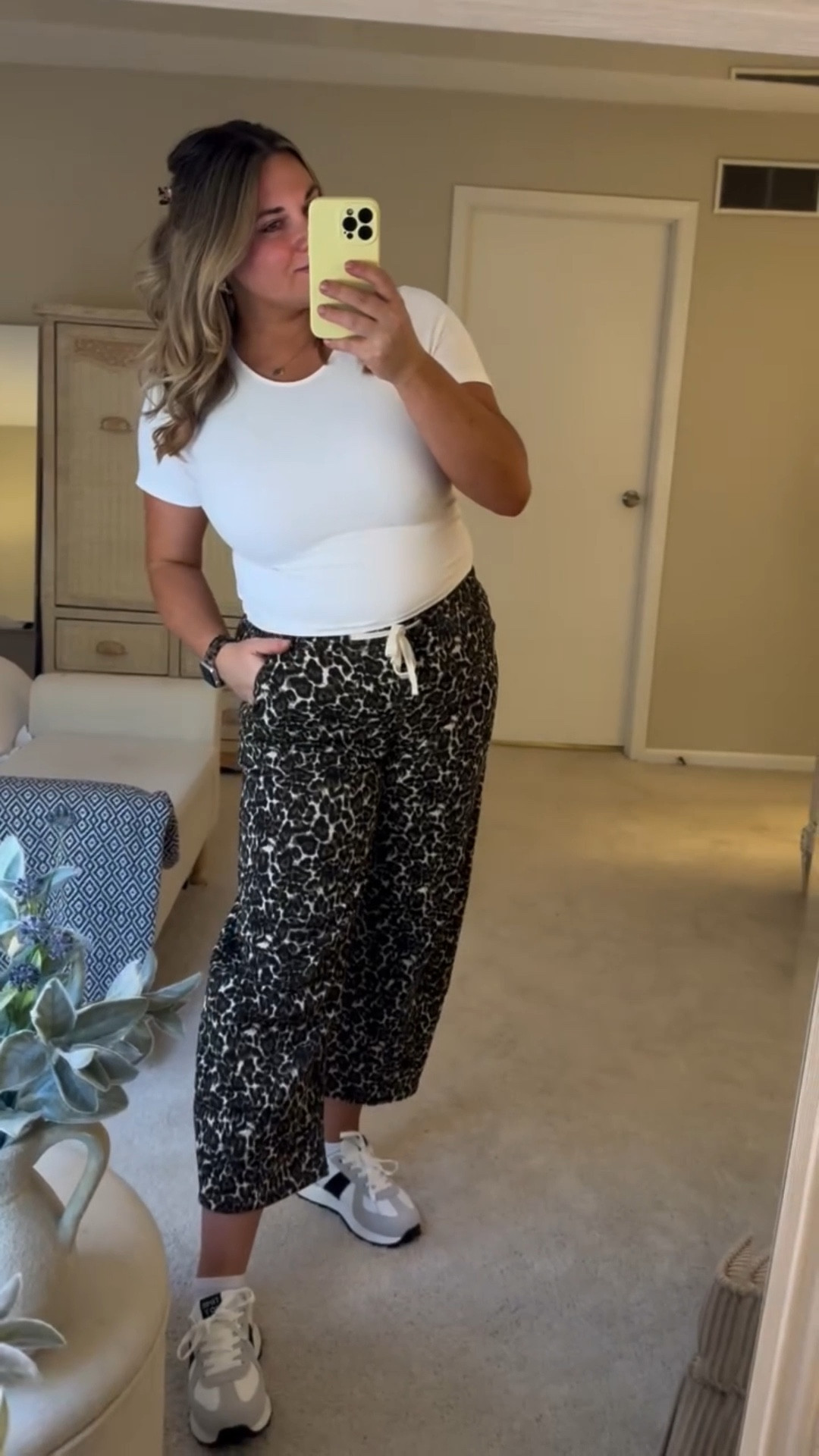 4 ways to style these 🐆 pants! To get the links comment SHOP and I’ll send them over to your inbox 💌 PSA the shoes are $27 and the black teddy jacket is $25!!!! #momstyle #realoutfits #shopwithme
