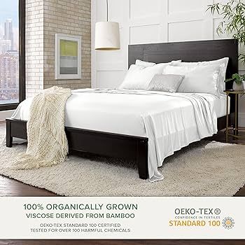 Pure Bamboo King Bed Sheet Set, Genuine 100% Organic Viscose Derived from Bamboo, Luxuriously Sof... | Amazon (US)