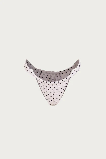 Ruched Bottom (Cream Black Polka Dot) | SAME