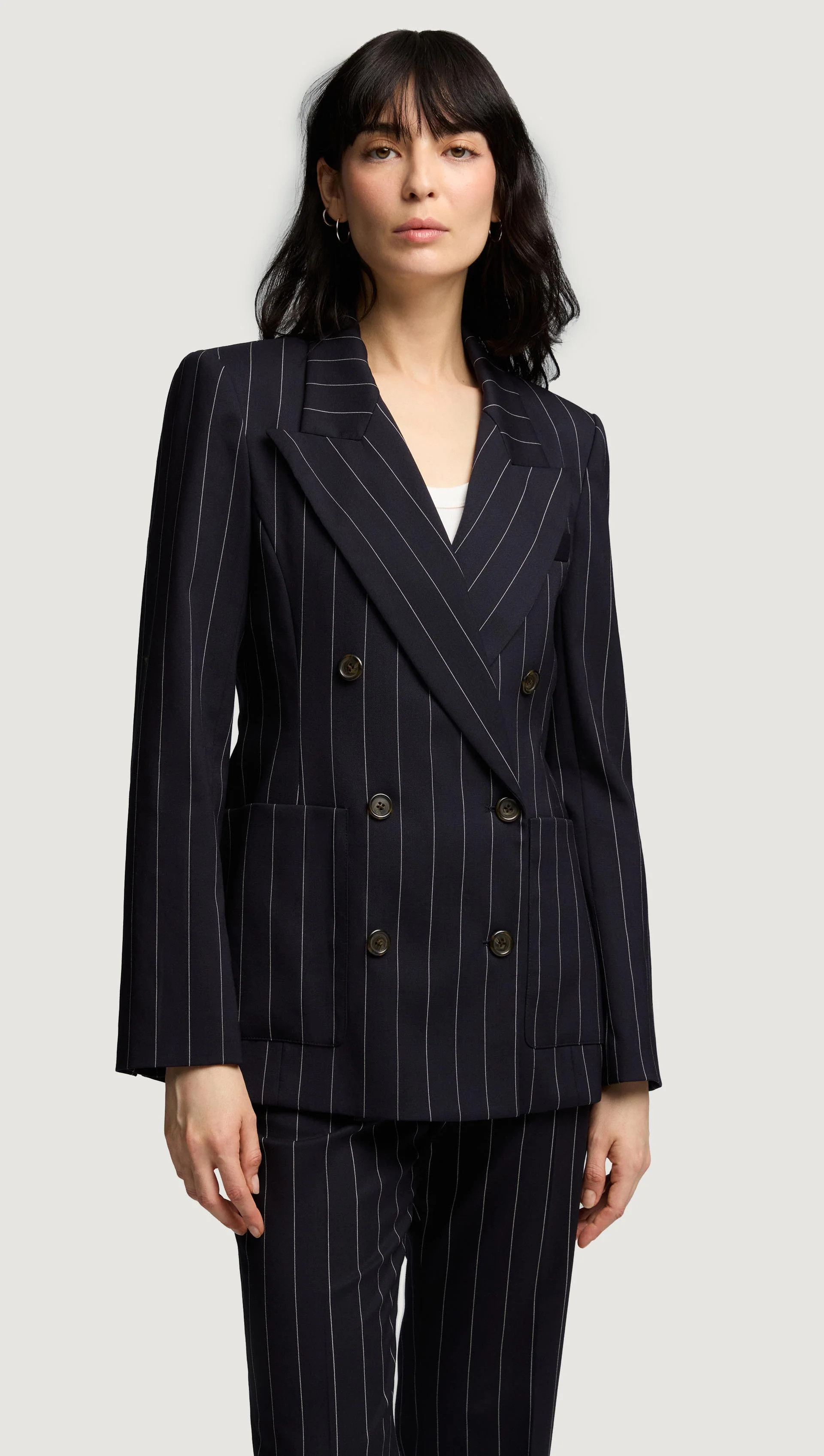 Chelsea Blazer in Stretch Wool | Women's Blazers | Argent | Argent