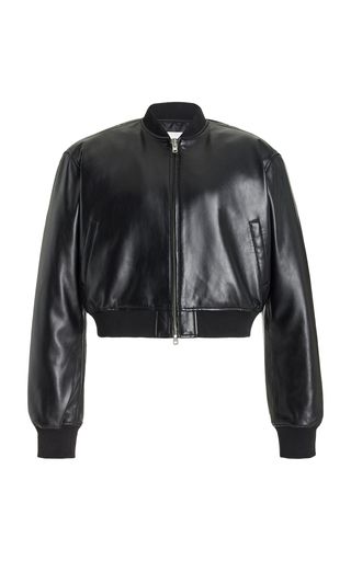 Mickey Cropped Faux Leather Bomber Jacket | Moda Operandi (Global)