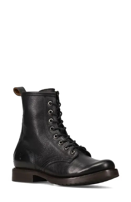 Frye Veronica Flex Combat Boot in Black - Cubana at Nordstrom, Size 6.5 | Nordstrom