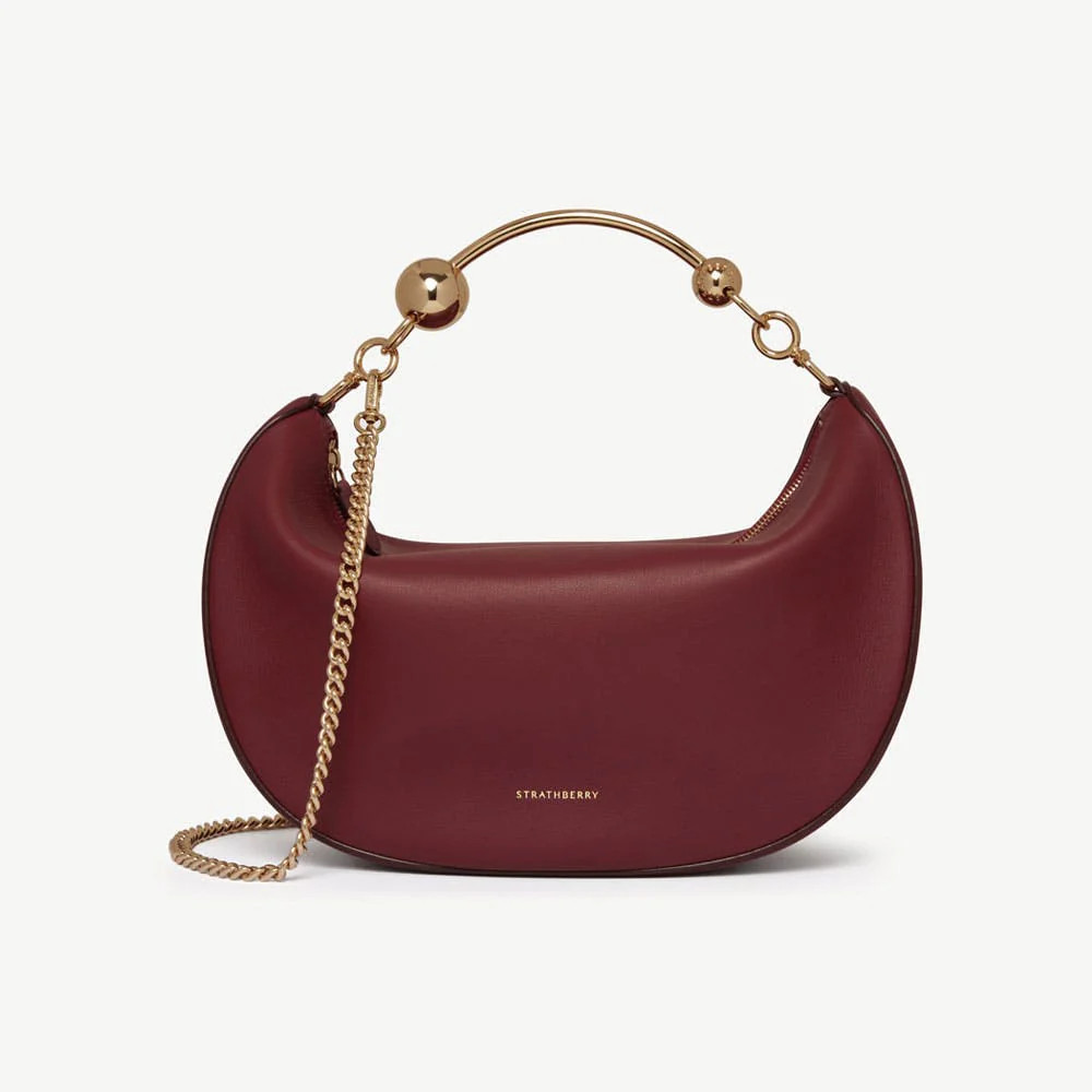 Strathberry - Crescent Moon - Red / Burgundy | Strathberry