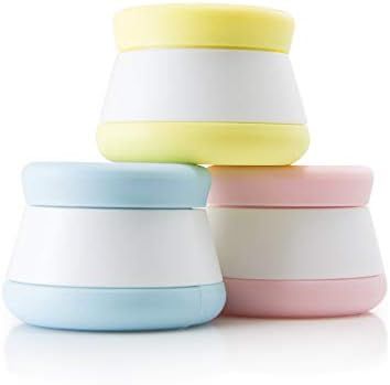 Travel Containers, Silicone Cream Jars - LEAK-PROOF - TSA Approved Small Travel Containers (3 Pack) | Amazon (US)