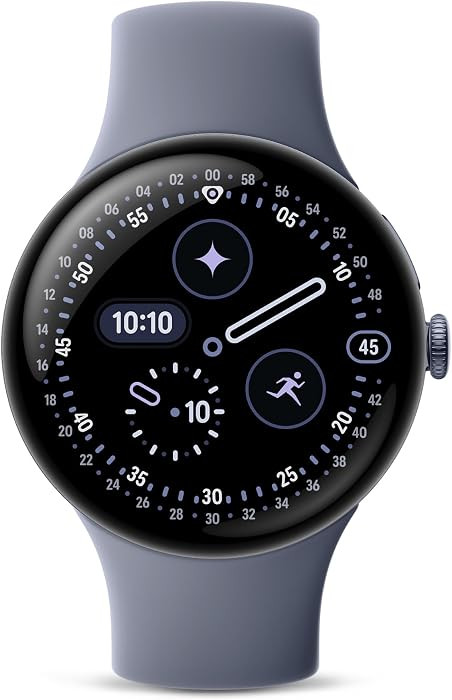 Google Pixel Watch 4 (45mm) - Android - 2 Years of Data - Heart Rate,Sleep & Fitness Tracking - 40-Hour Battery - Satin Moonstone Aluminum Case - Moonstone Active Band - LTE- Google Pixel Watch app | Amazon (US)