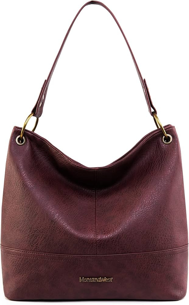 Montana West Hobo Bag Purses and Handbags for Women Top Handle Handbags with Zipper | Amazon (US)