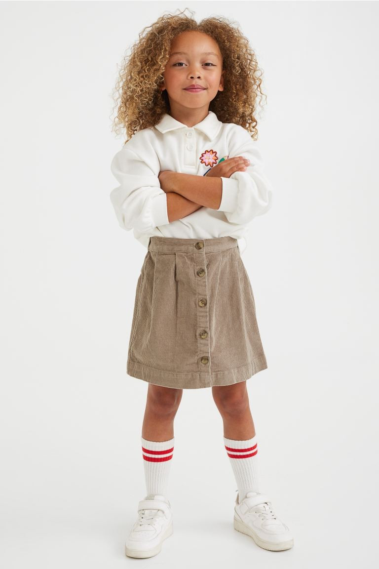 Cotton Corduroy Skirt | H&M (US + CA)
