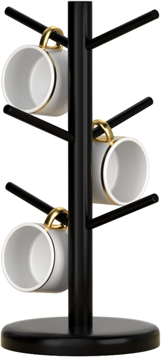 Dorhors Mug Holder Tree,Coffee Cup Holder with 6 Hooks, Wood Mug Rack for Counter,Coffee Bar Acce... | Amazon (US)