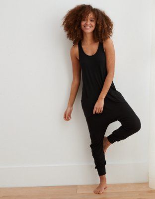 Aerie Real Soft® Ribbed Sleep Jumpsuit | American Eagle Outfitters (US & CA)