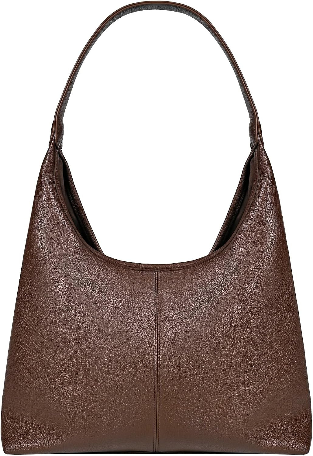 Hobo Bag for Women, Vegan Leather Slouchy Shoulder Bag with Zip Pouch and Key Leash | Amazon (US)