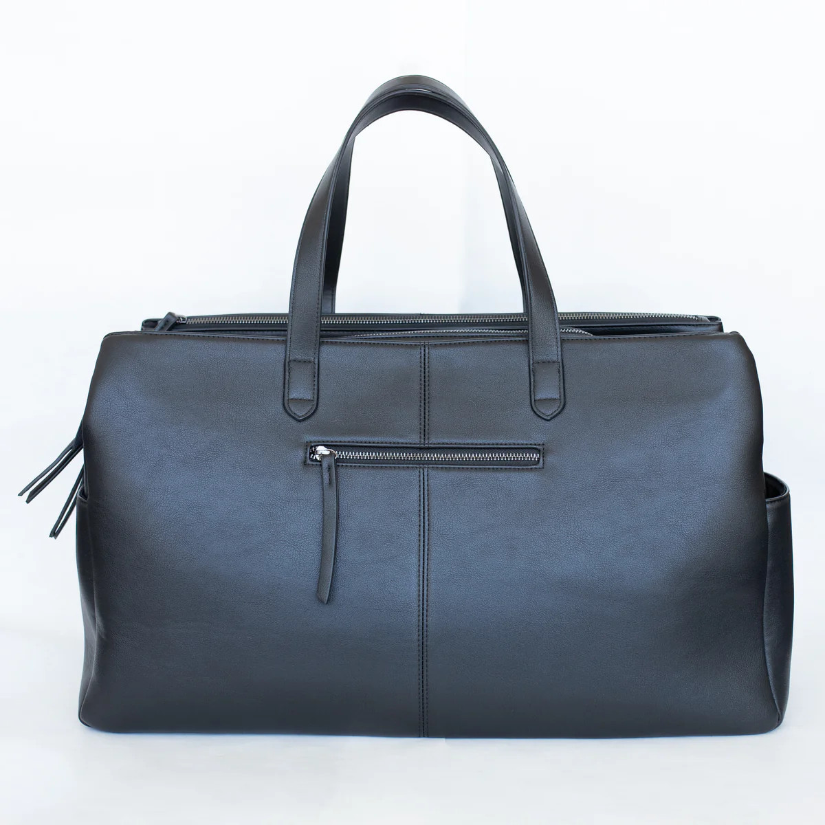 Tiffany Overnight Bag | Premium Vegan Leather Travel Weekender | Pink Cove