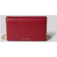 MICHAEL Michael Kors Clutch aus Rindsleder mit Label-Applikation Modell 'JET SET' in Rot, Größe 1 | Peek & Cloppenburg* Düsseldorf DE