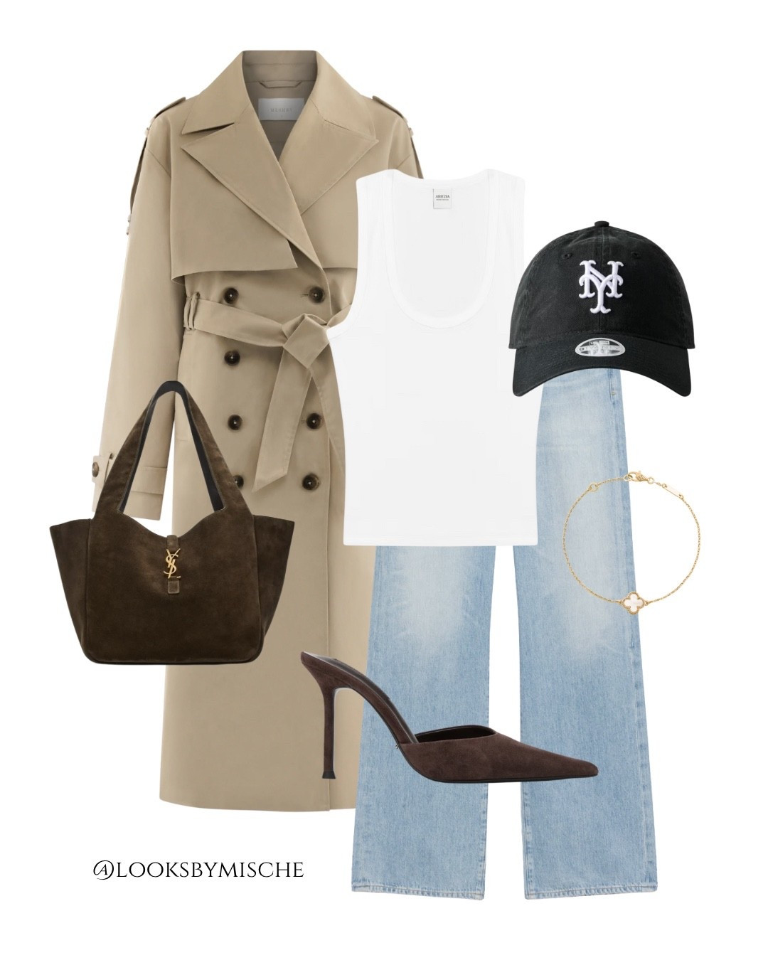 Pair a trench coat with a tank top and light wash denim for an elevated casual look ✨

#LTKStyleTip