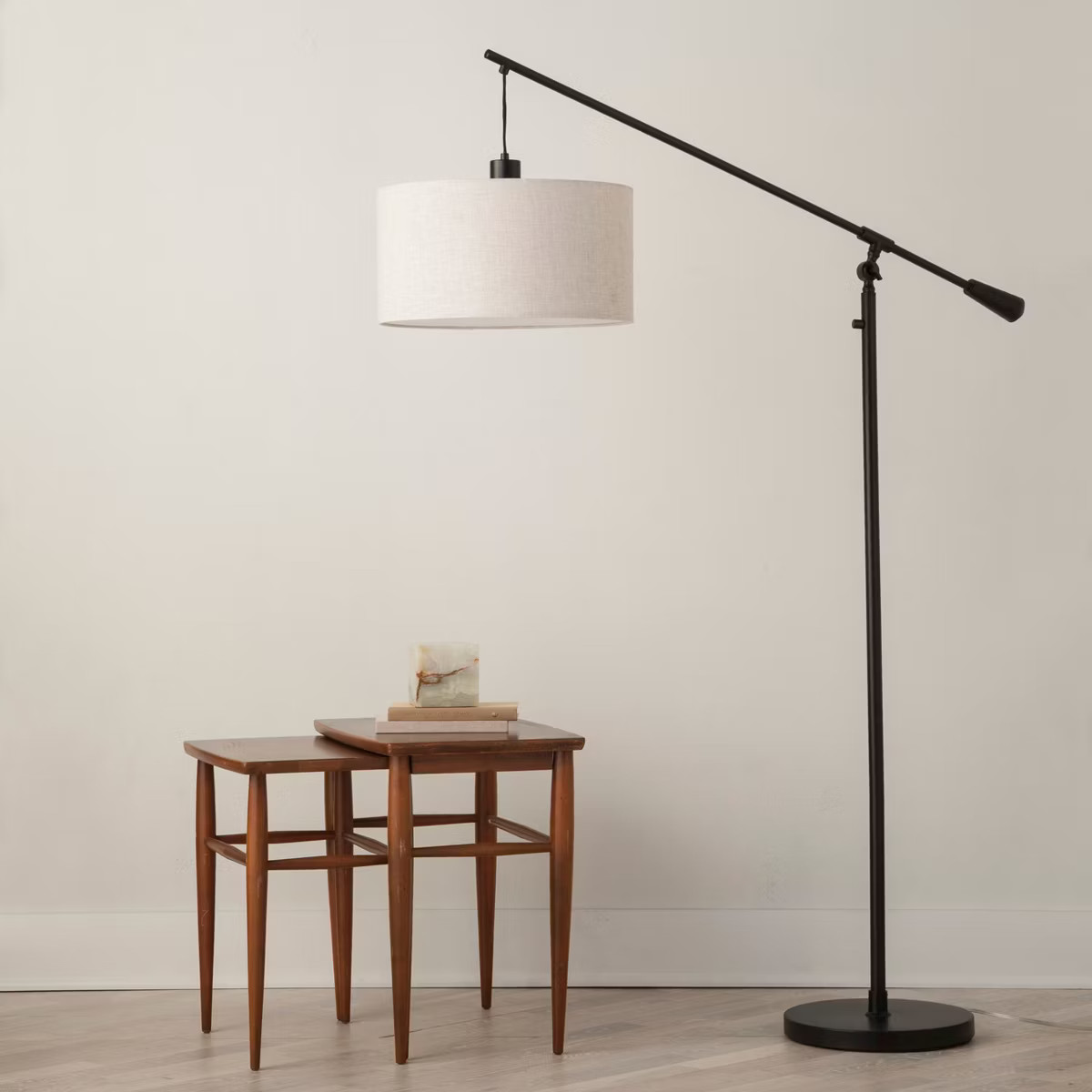 70"x16" Cantilever Drop Pendant Swing Arm Floor Lamp Brown - Threshold™: Adjustable, Metal Body... | Target