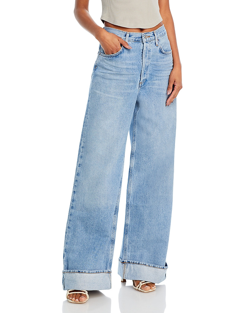 Agolde Dame High Rise Wide Leg Cuffed Jeans in Showdown | Bloomingdale's (US)