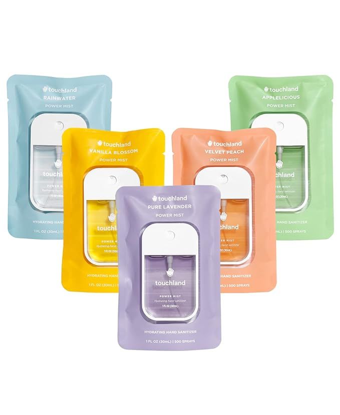 Touchland Power Mist Hydrating Hand Sanitizer BLOSSOM 5-PACK | Lavender, Vanilla, Rainwater, Peac... | Amazon (US)